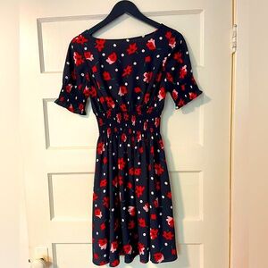 Kate Spade - Beautiful Short Sleeved Poppy Print Cocktail Dress - Size 4-6 - EUC